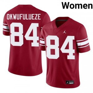 Crimson Xavier Okwufulueze #84 Oklahoma Sooners Throwback Jersey | Women High School Football Licensed Embroidery 20924350