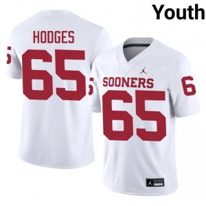 Ace Hodges #65 Oklahoma Sooners Jersey | Exclusive White College Football Youth Embroidery 42189380