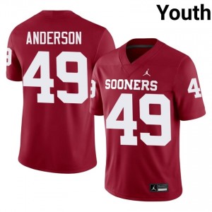 Ben Anderson #49 OU Jersey | Gameday Crimson College Football Youth Stitch 69960832