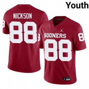 #88 CJ Nickson OU Crimson Jersey | Alumni Stitch Youth Player Football Gear 10075960