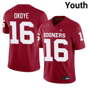 OU Danny Okoye #16 Crimson Jersey | Genuine Stitch NCAA Football Youth Apparel 51338177