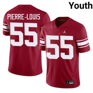 OKLA Eddy Pierre-Louis #55 Crimson Throwback Jersey | Pro Cut Stitched NCAA Football Youth Apparel 94334902