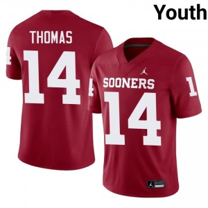 Elijah Thomas #14 OU Jersey | Gameday Crimson College Football Youth Stitch 23679003