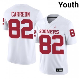 Ivan Carreon #82 OU Sooners Jersey | Exclusive White College Football Youth Embroidery 10970277
