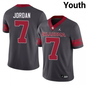 Jacob Jordan #7 OU Alternate Jersey | Pro-Grade Anthracite College Football Youth Swen 46033265