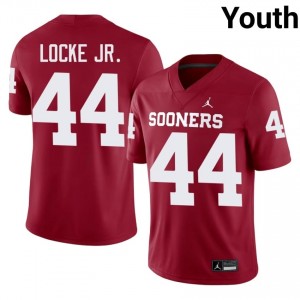 Elite Thread John Locke Jr. #44 OU Crimson Jersey | Youth University Football Stitch Fan Gear 28628176
