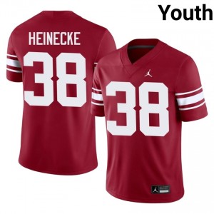 Crimson Owen Heinecke #38 OKLA Throwback Jersey | Youth High School Football Licensed Stitched 12786530