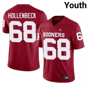 Crimson Owen Hollenbeck #68 OU Jersey | Youth High School Football Moisture Wicking Stitch 43879729