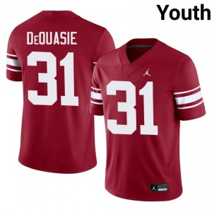 Crimson Reed DeQuasie #31 Sooners Throwback Jersey | Youth High School Football Licensed Stitched 23183232