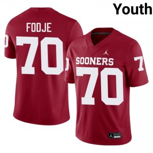 #70 Ryan Fodje Sooners Crimson Jersey | Alumni Stitch Youth Player Football Gear 93367711