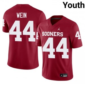 OU Sooners Taylor Wein #44 Crimson Jersey | Genuine Stitch NCAA Football Youth Apparel 67849737
