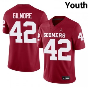 Wyatt Gilmore #42 OU Sooners Jersey | Gameday Crimson College Football Youth Stitch 29602066