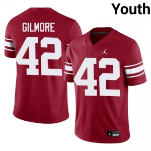 #42 Wyatt Gilmore Oklahoma Crimson Throwback Jersey | Authentic Stitched Youth Player Football Gear 41027434