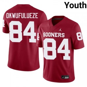 OU Xavier Okwufulueze #84 Crimson Jersey | Genuine Stitch NCAA Football Youth Apparel 38874943
