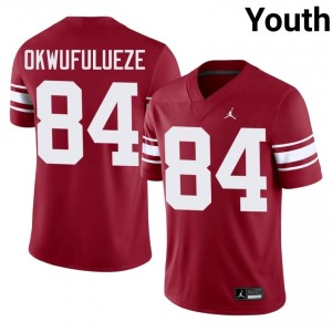 Crimson Xavier Okwufulueze #84 Sooners Throwback Jersey | Youth High School Football Licensed Stitched 36515097