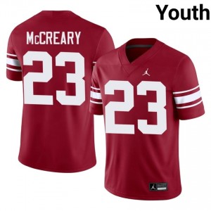 Oklahoma Ben McCreary #23 Crimson Throwback Jersey | Pro Cut Stitched NCAA Football Youth Apparel 56484038