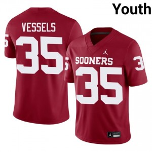 Elite Thread Billy Vessels #35 OU Crimson Jersey | Youth University Football Stitch Fan Gear 83289011