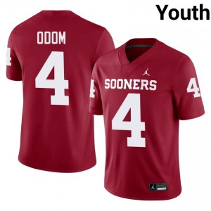#4 Daniel Odom OU Sooners Crimson Jersey | Alumni Stitch Youth Player Football Gear 41660727