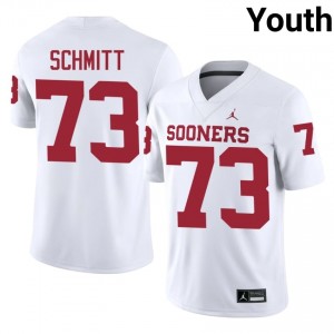 #73 Deacon Schmitt Oklahoma Sooners White Jersey | Elite Embroidery Youth Player Football Gear 39107576