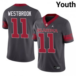 #11 Dede Westbrook OU Anthracite Alternate Jersey | Classic Swen Youth Player Football Gear 63468657