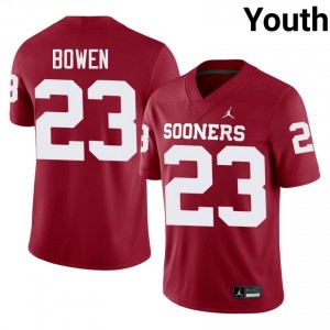 #23 Eli Bowen OU Crimson Jersey | Alumni Stitch Youth Player Football Gear 17190330