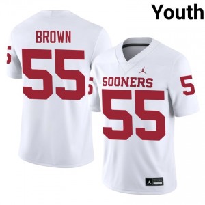 Jammal Brown #55 Oklahoma Sooners Jersey | Exclusive White College Football Youth Embroidery 22924336