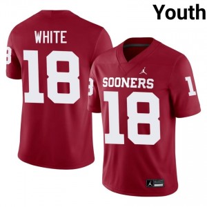Jason White #18 OU Sooners Jersey | Gameday Crimson College Football Youth Stitch 20433440