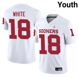 Oklahoma Sooners Jason White #18 White Jersey | Premium Embroidery NCAA Football Youth Apparel 50722379