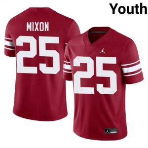 Joe Mixon #25 OKLA Throwback Jersey | Iconic Crimson College Football Youth Stitched 93261339