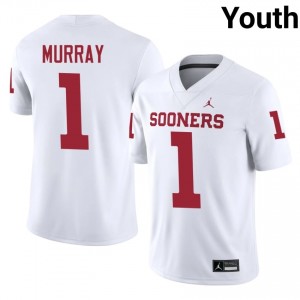 #1 Kyler Murray Oklahoma Sooners White Jersey | Elite Embroidery Youth Player Football Gear 97447517