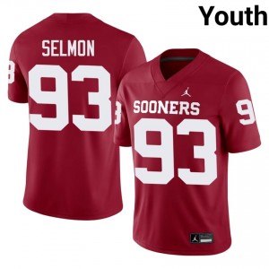 Elite Thread Lee Roy Selmon #93 OU Sooners Crimson Jersey | Youth University Football Stitch Fan Gear 17283804