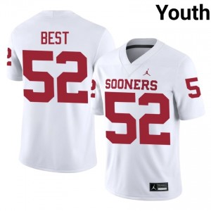 #52 Noah Best Oklahoma Sooners White Jersey | Elite Embroidery Youth Player Football Gear 48116377