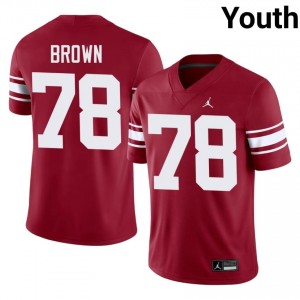 #78 Orlando Brown Oklahoma Crimson Throwback Jersey | Authentic Stitched Youth Player Football Gear 22727509