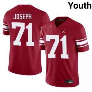 Officially Licensed Peyton Joseph #71 Oklahoma Crimson Throwback Jersey | Youth University Football Stitched Fan Gear 54953007