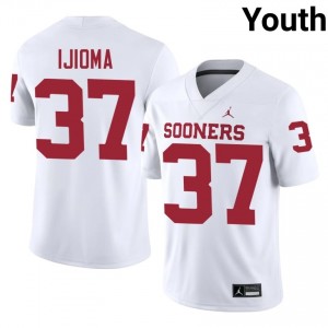 White Prince Ijioma #37 OU Sooners Jersey | Youth High School Football Fresh Embroidery 57639397