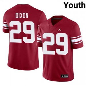 Officially Licensed Ricky Dixon #29 Sooners Crimson Throwback Jersey | Youth University Football Stitched Fan Gear 68846928