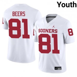 OU Sooners Rocky Beers #81 White Jersey | Premium Embroidery NCAA Football Youth Apparel 64524758