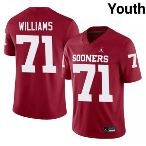 #71 Trent Williams Sooners Crimson Jersey | Alumni Stitch Youth Player Football Gear 59000491