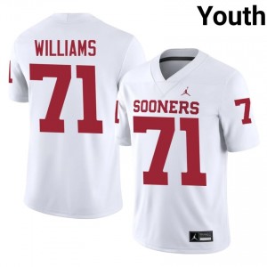 White Trent Williams #71 OU Sooners Jersey | Youth High School Football Fresh Embroidery 30307701