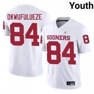 Oklahoma Sooners Xavier Okwufulueze #84 White Jersey | Premium Embroidery NCAA Football Youth Apparel 70491845